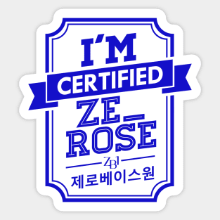 Certified ZB1 ZEROBASEONE ZE_ROSE Sticker